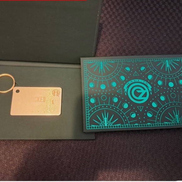 Limited Edition Starbucks & WICKED Gold Metal Gift Card 2024 - Picture 1 of 1